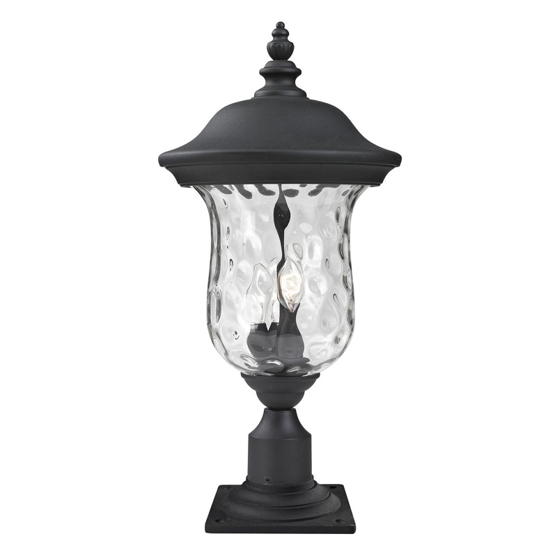 Z-Lite 533PHB-533PM-BK Armstrong Three Light Outdoor Post Mount, Black