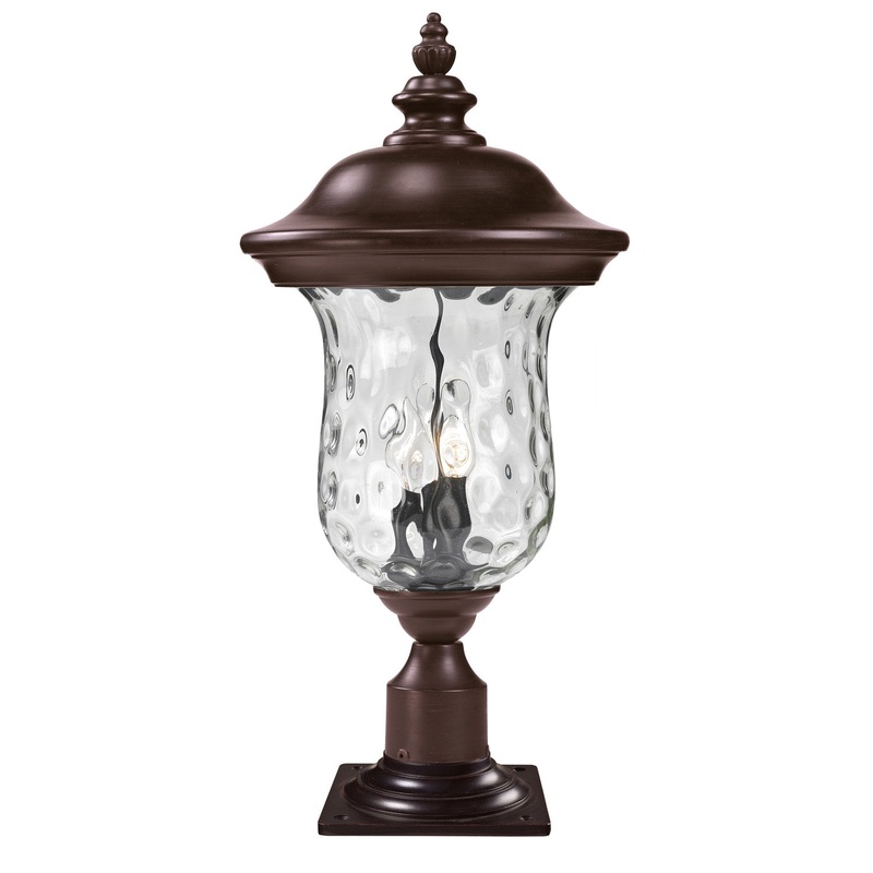 Z-Lite 533PHB-533PM-RBRZ Armstrong Three Light Outdoor Post Mount, Bronze