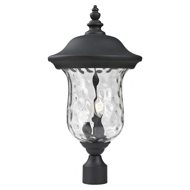 Z-Lite 533PHM-BK Armstrong Two Light Outdoor Post Mount, Black
