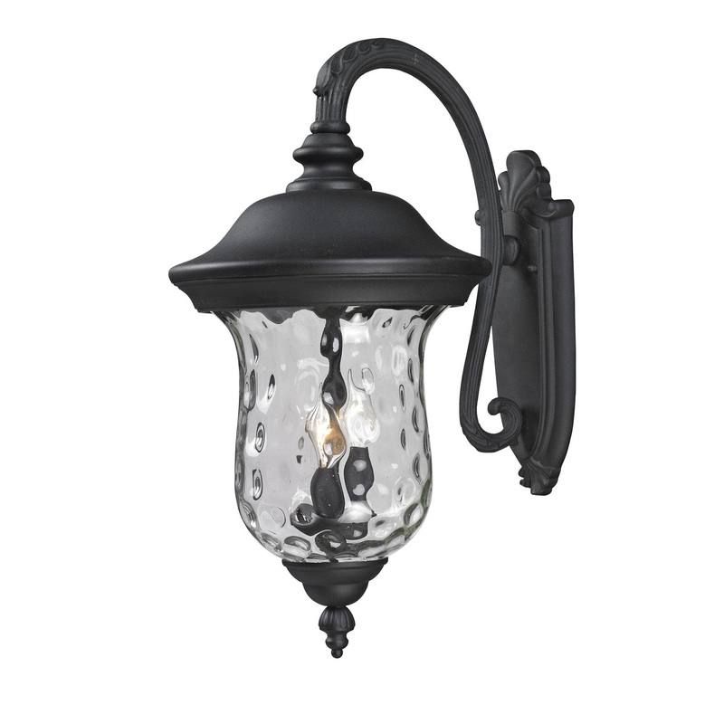 Z-Lite 534B-BK Armstrong Three Light Outdoor Wall Sconce, Black