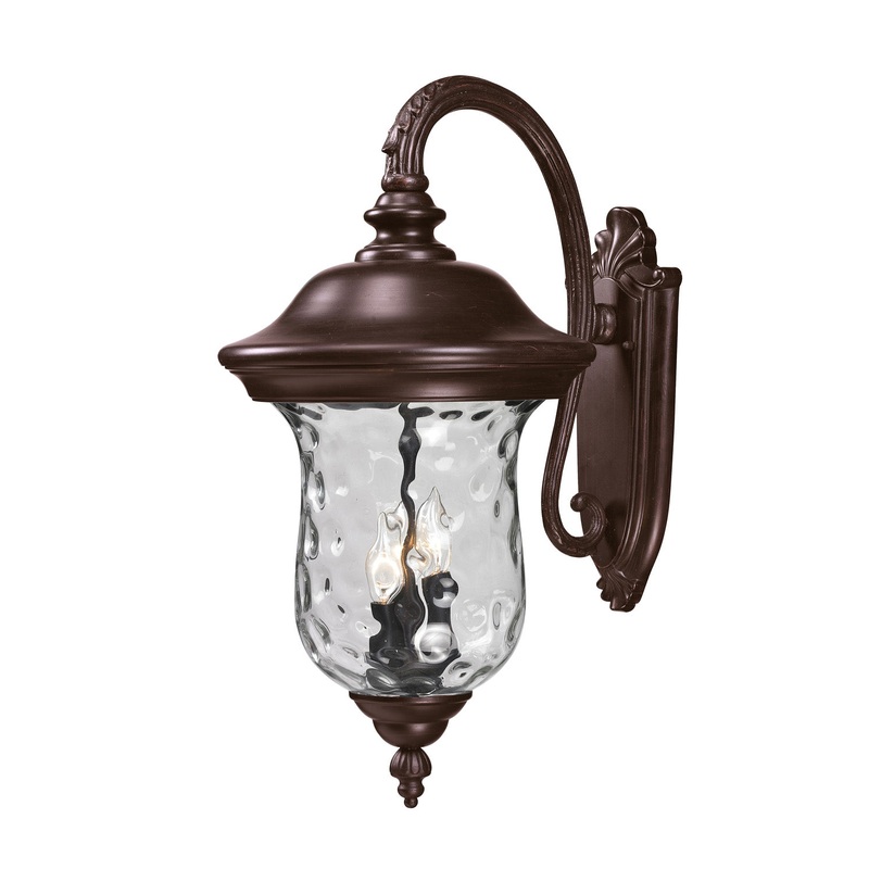 Z-Lite 534B-RBRZ Armstrong Three Light Outdoor Wall Sconce, Bronze
