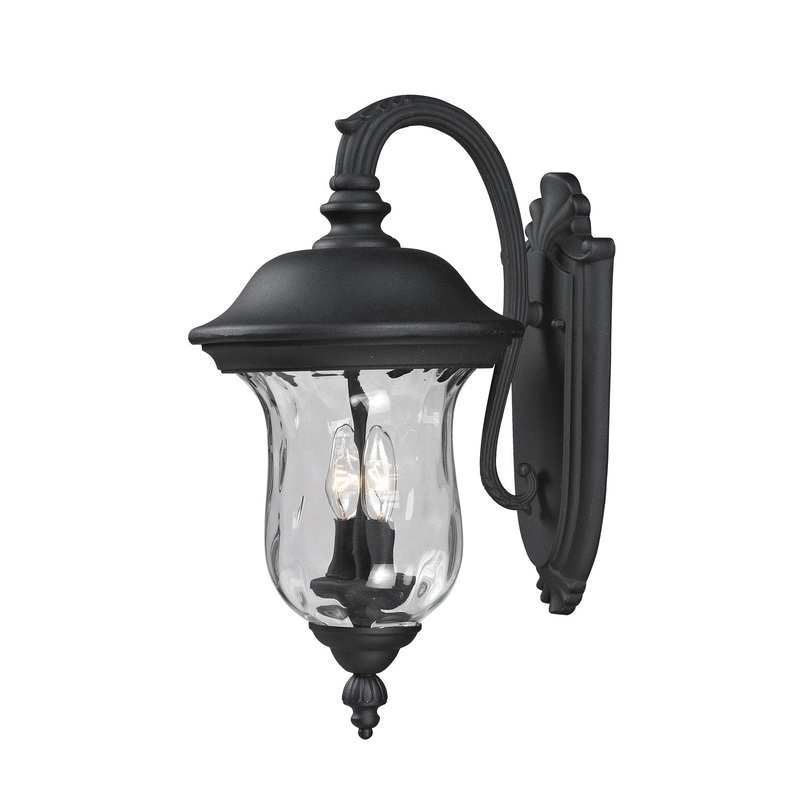 Z-Lite 534M-BK Armstrong Two Light Outdoor Wall Sconce, Black