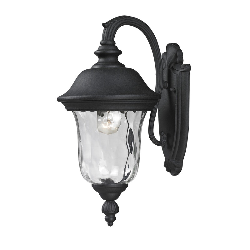 Z-Lite 534S-BK Armstrong One Light Outdoor Wall Sconce, Black