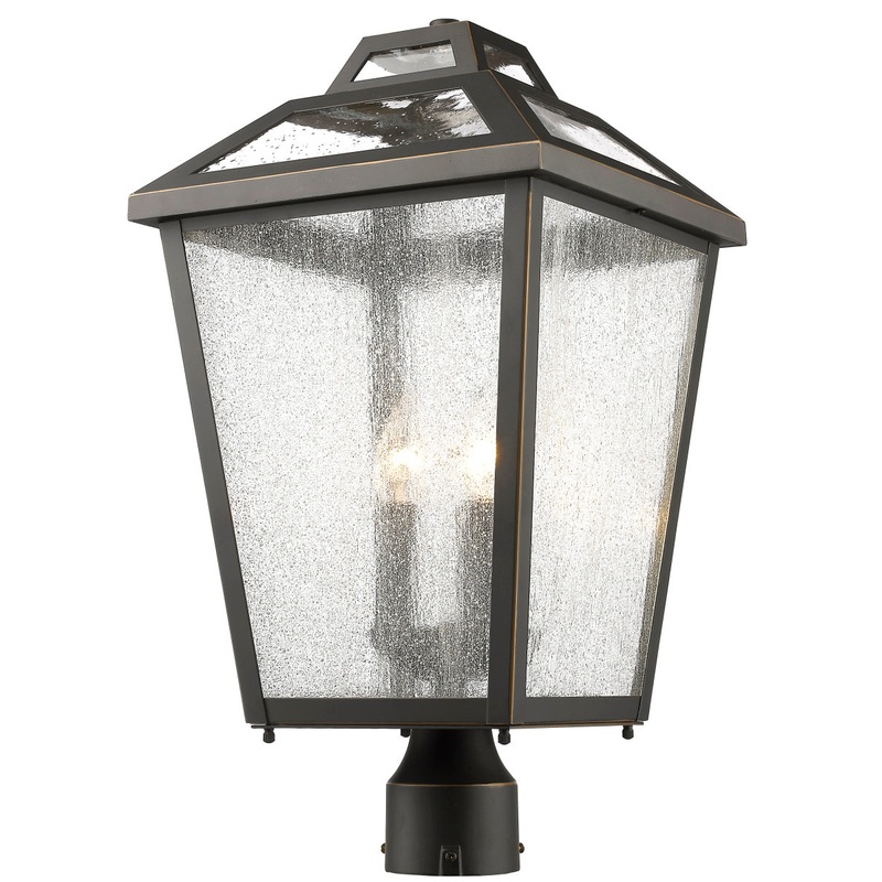 Z-Lite 539PHBR-ORB Bayland Three Light Outdoor Post Mount, Oil Rubbed Bronze