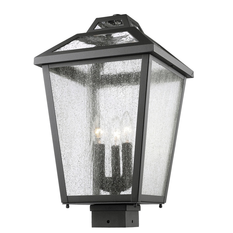 Z-Lite 539PHBS-BK Bayland Three Light Outdoor Post Mount, Black
