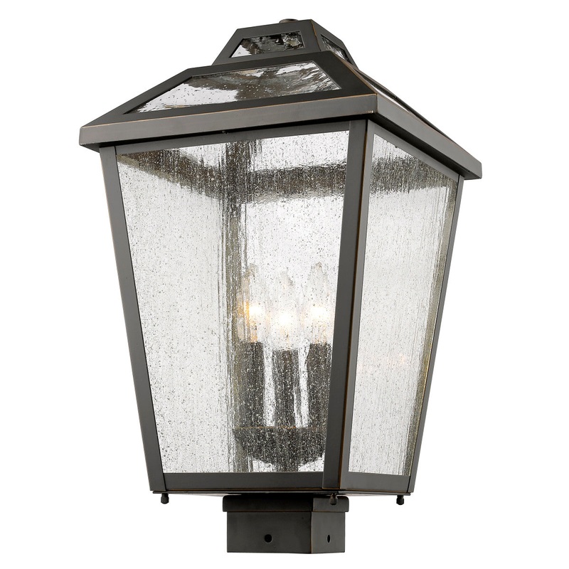 Z-Lite 539PHBS-ORB Bayland Three Light Outdoor Post Mount, Oil Rubbed Bronze