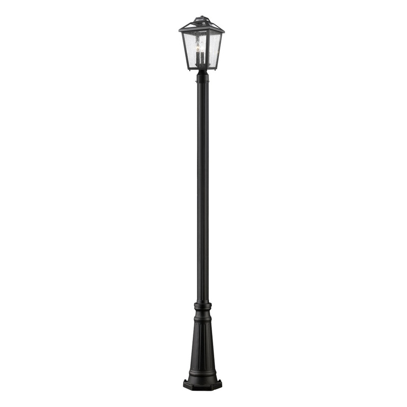 Z-Lite 539PHMR-519P-BK Bayland Three Light Outdoor Post Mount, Black
