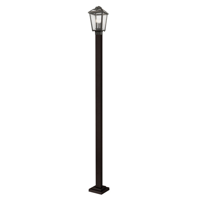 Z-Lite 539PHMS-536P-ORB Bayland Three Light Outdoor Post Mount, Oil Rubbed Bronze