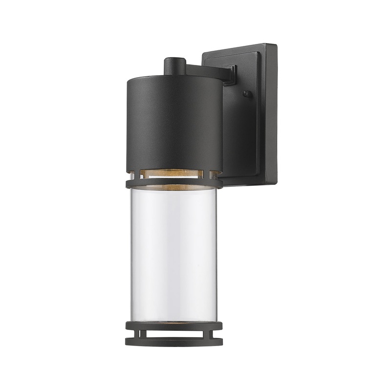 Z-Lite 553M-BK-LED Luminata LED Outdoor Wall Light, Black