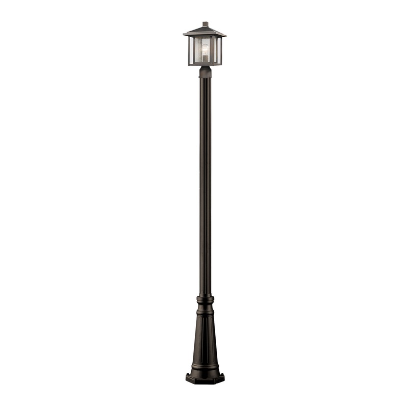 Z-Lite 554PHM-519P-ORB Aspen One Light Outdoor Post Mount, Oil Rubbed Bronze