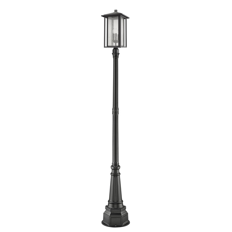 Z-Lite 554PHXLR-564P-BK Aspen Three Light Outdoor Post Mount, Black
