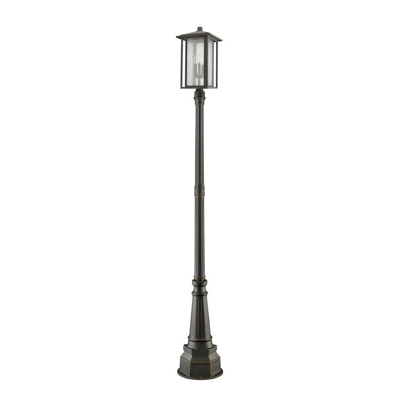Z-Lite 554PHXLR-564P-ORB Aspen Three Light Outdoor Post Mount, Oil Rubbed Bronze