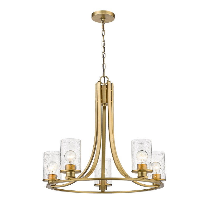 Z-Lite 492-5OBR Beckett Five Light Chandelier, Olde Brass