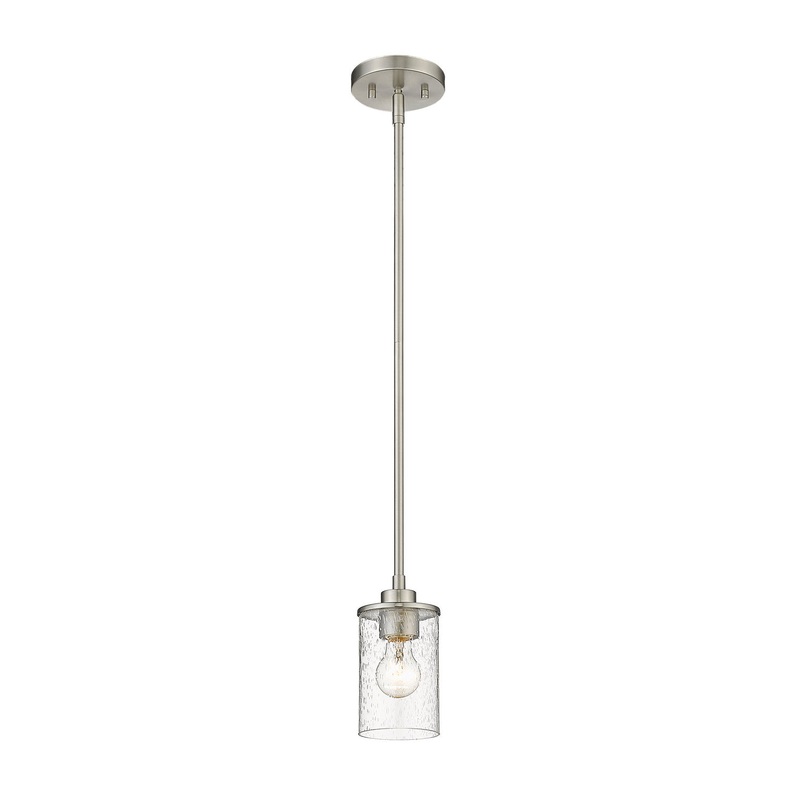 Z-Lite 492MP-BN Beckett One Light Mini Pendant, Brushed Nickel