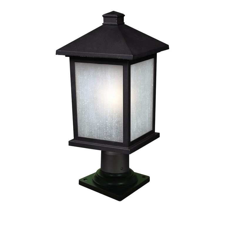 Z-Lite 507PHB-533PM-BK Holbrook One Light Outdoor Post Mount, Black