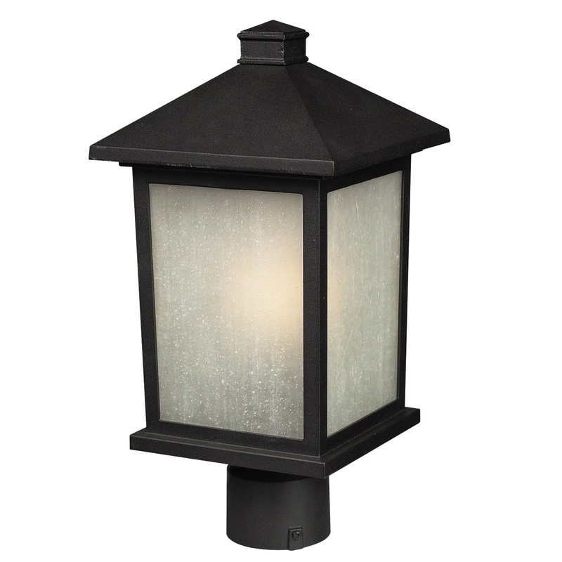 Z-Lite 507PHB-BK Holbrook One Light Outdoor Post Mount, Black