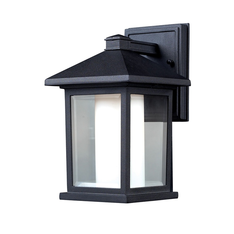 Z-Lite 523S Mesa One Light Outdoor Wall Sconce, Black