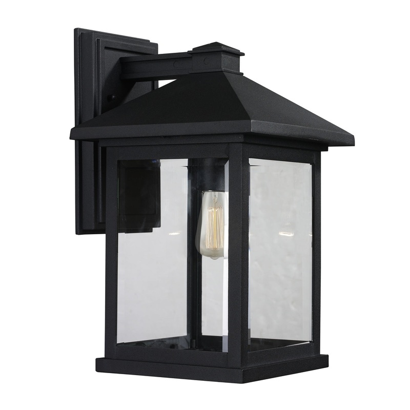 Z-Lite 531B-BK Portland One Light Outdoor Wall Sconce, Black