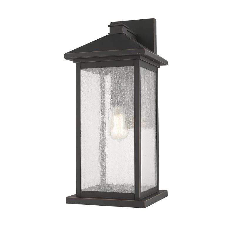 Z-Lite 531BXL-ORB Portland One Light Outdoor Wall Sconce, Oil Rubbed Bronze