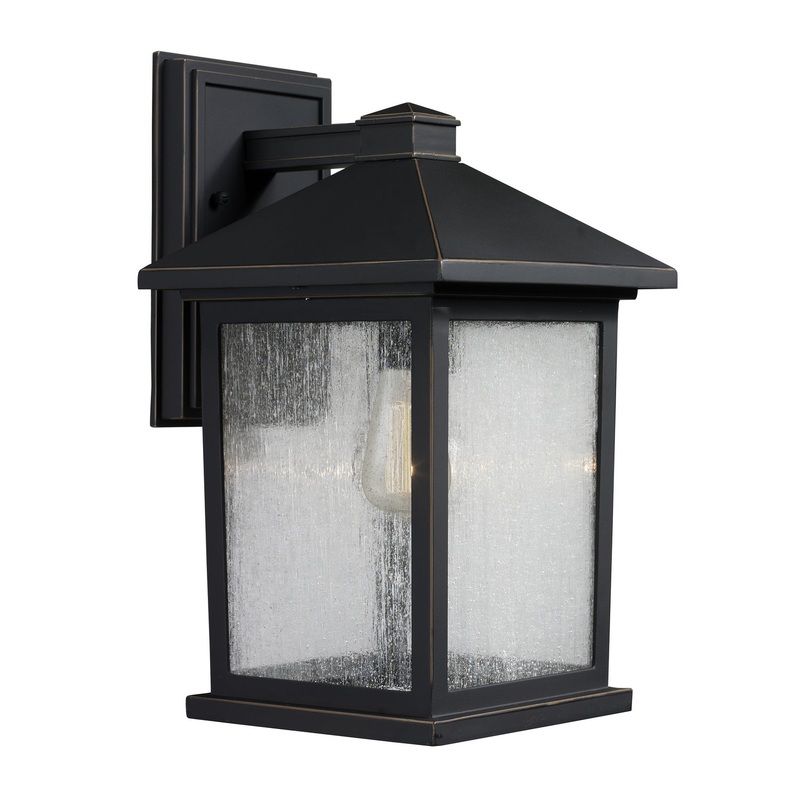 Z-Lite 531M-ORB Portland One Light Outdoor Wall Sconce, Oil Rubbed Bronze
