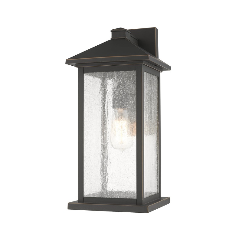 Z-Lite 531MXL-ORB Portland One Light Outdoor Wall Sconce, Oil Rubbed Bronze
