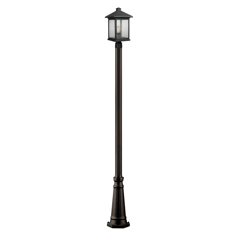 Z-Lite 531PHBR-519P-ORB Portland One Light Outdoor Post Mount, Oil Rubbed Bronze