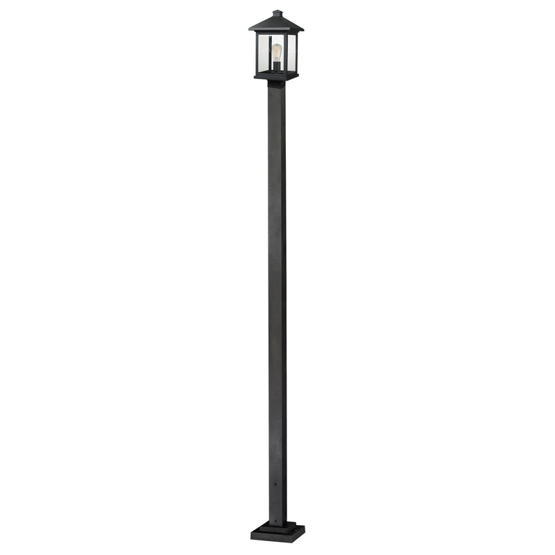 Z-Lite 531PHBS-536P-BK Portland One Light Outdoor Post Mount, Black