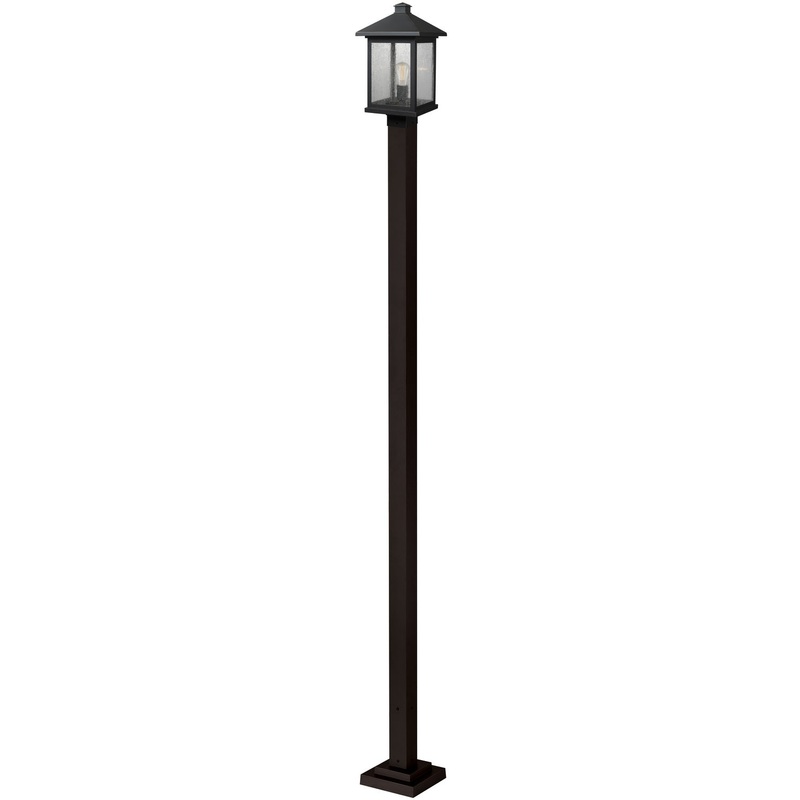 Z-Lite 531PHBS-536P-ORB Portland One Light Outdoor Post Mount, Oil Rubbed Bronze