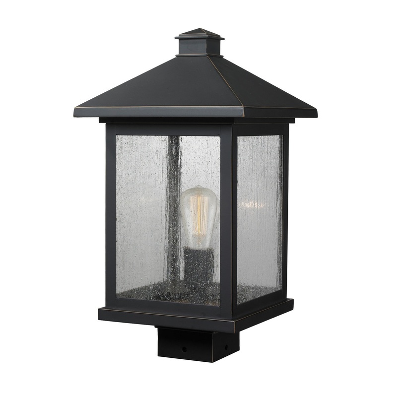 Z-Lite 531PHBS-ORB Portland One Light Outdoor Post Mount, Oil Rubbed Bronze