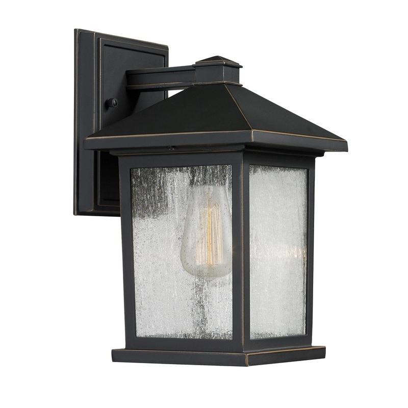 Z-Lite 531S-ORB Portland One Light Outdoor Wall Sconce, Oil Rubbed Bronze