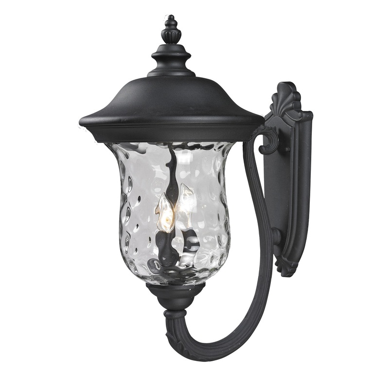 Z-Lite 533B-BK Armstrong Three Light Outdoor Wall Sconce, Black