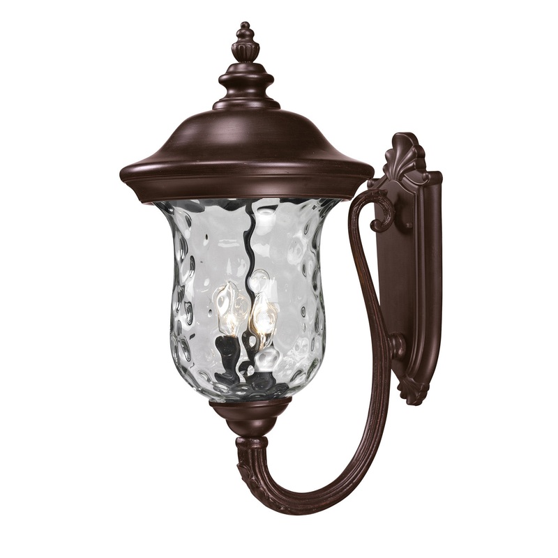 Z-Lite 533B-RBRZ Armstrong Three Light Outdoor Wall Sconce, Bronze