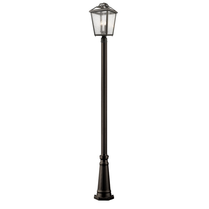 Z-Lite 539PHBR-519P-ORB Bayland Three Light Outdoor Post Mount, Oil Rubbed Bronze