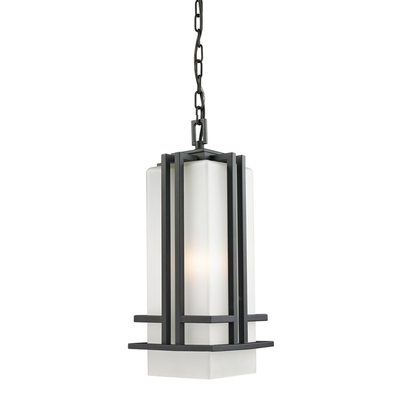 Z-Lite 549CHB-BK Abbey One Light Outdoor Chain Light, Black