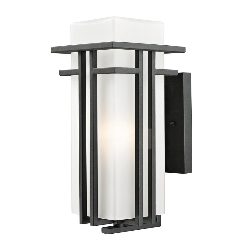 Z-Lite 549M-BK Abbey One Light Outdoor Wall Mount, Black