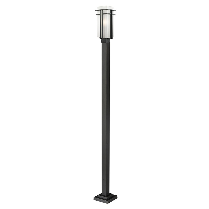 Z-Lite 549PHB-536P-BK Abbey One Light Outdoor Post Mount, Black