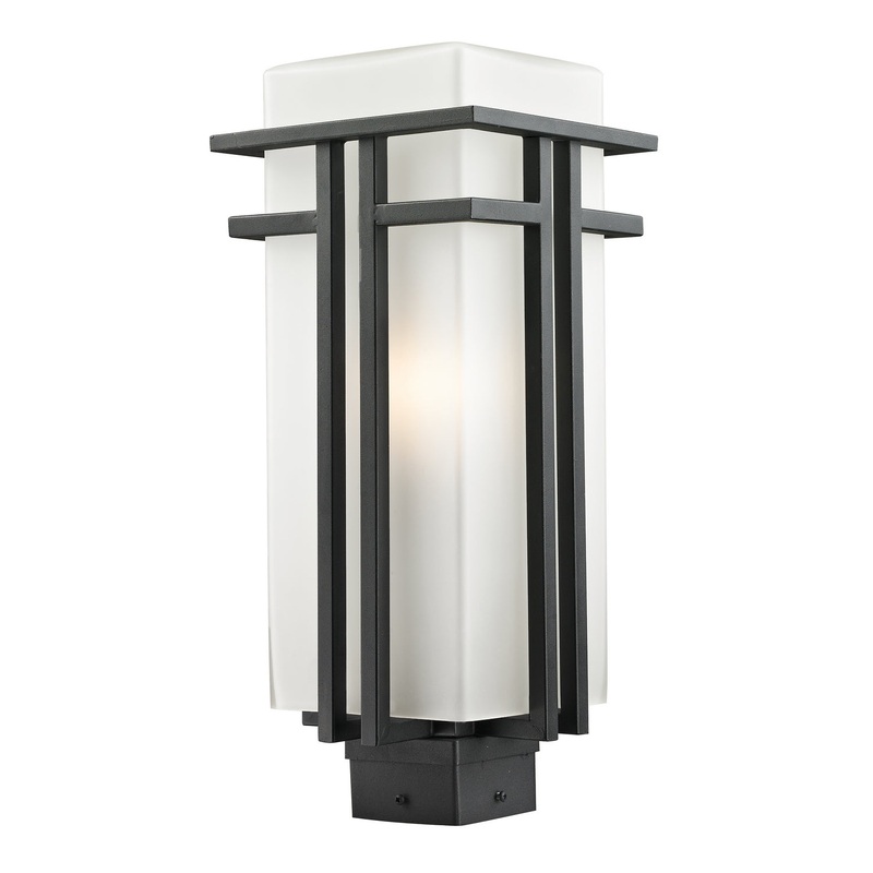 Z-Lite 549PHB-BK Abbey One Light Outdoor Post Mount, Black