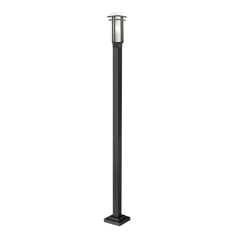 Z-Lite 549PHM-536P-BK Abbey One Light Outdoor Post Mount, Black