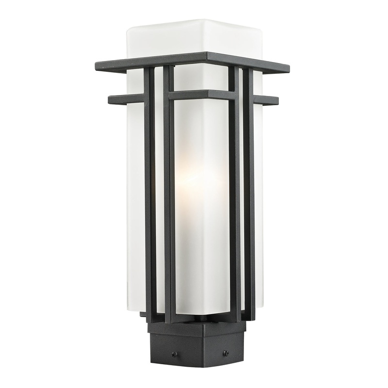 Z-Lite 549PHM-BK Abbey One Light Outdoor Post Mount, Black