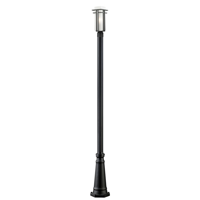 Z-Lite 549PHMR-519P-BK Abbey One Light Outdoor Post Mount, Black