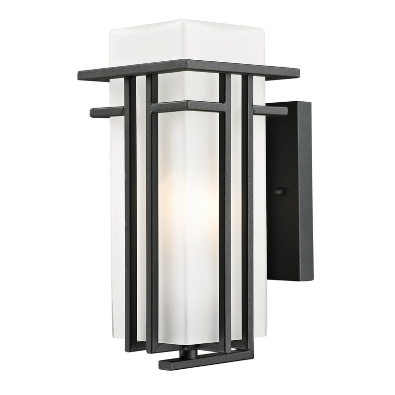 Z-Lite 549S-BK Abbey One Light Outdoor Wall Sconce, Black