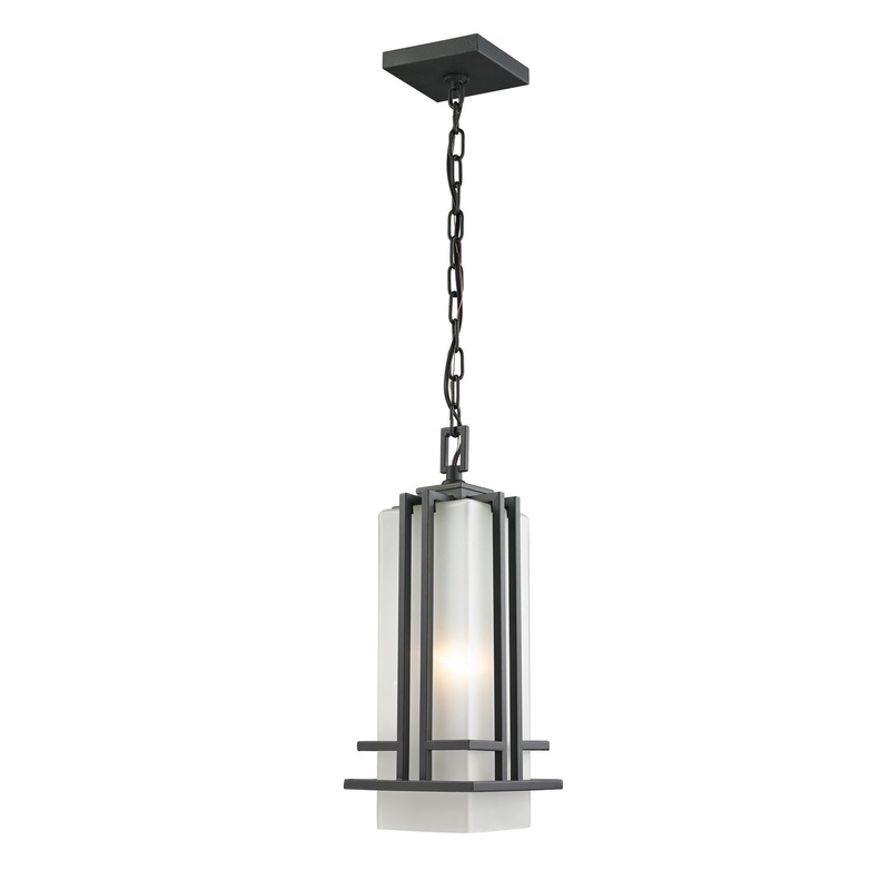 Z-Lite 550CHM-ORBZ Abbey One Light Outdoor Chain Light, Outdoor Rubbed Bronze
