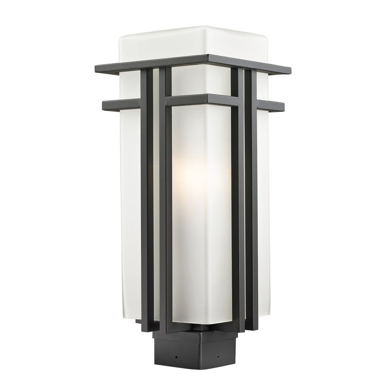 Z-Lite 550PHB-ORBZ Abbey One Light Outdoor Post Mount, Outdoor Rubbed Bronze