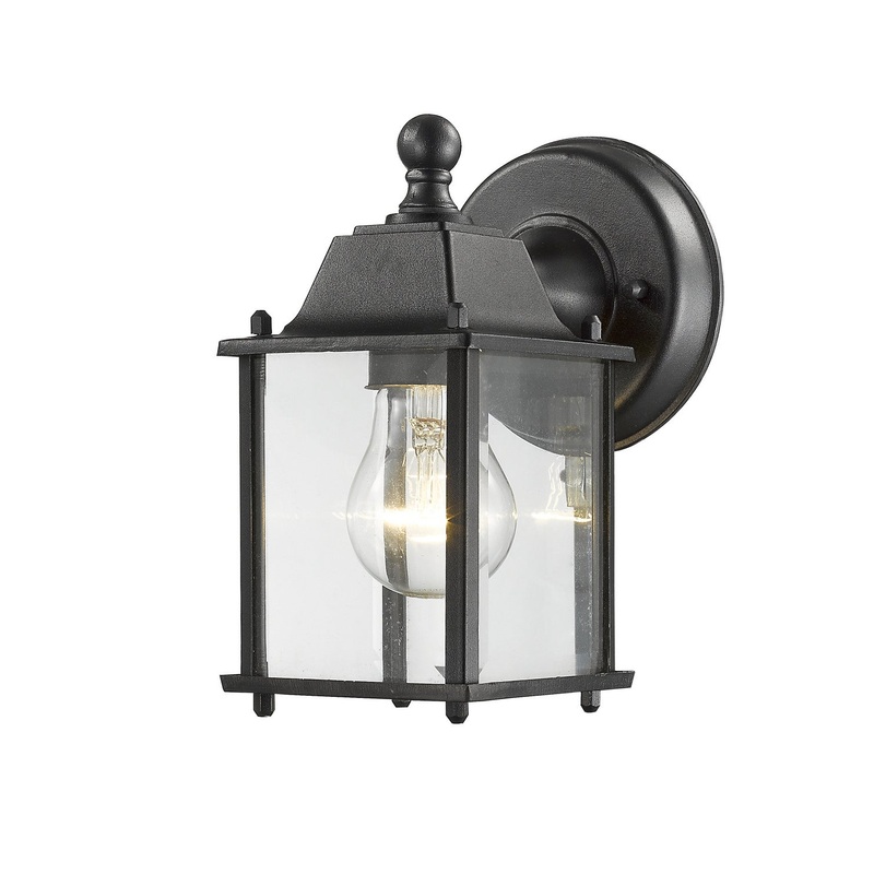 Z-Lite 551BK Waterdown One Light Outdoor Wall Sconce, Black