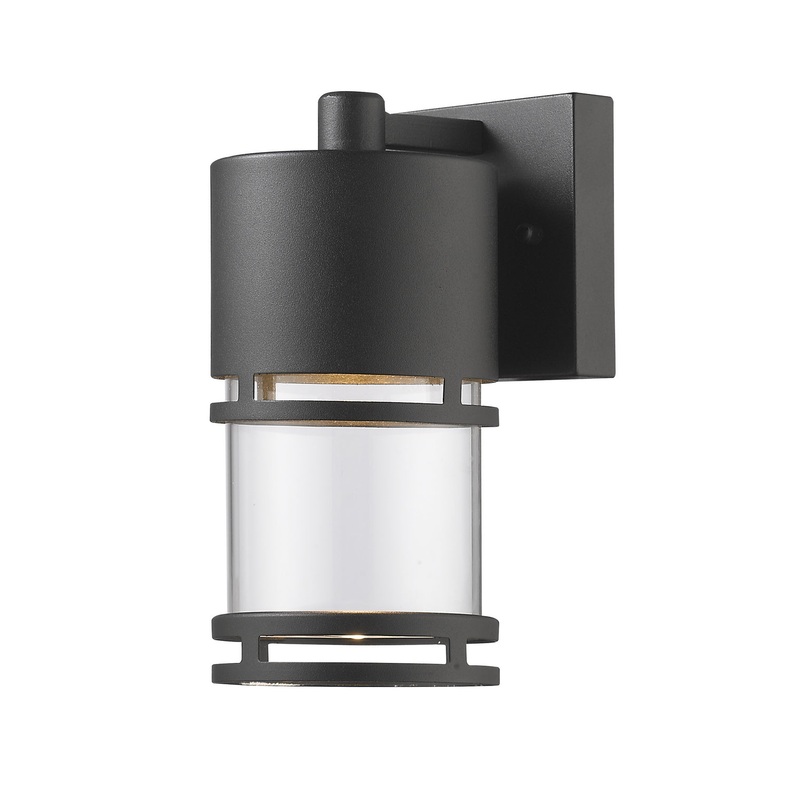 Z-Lite 553S-BK-LED Luminata LED Outdoor Wall Light, Black