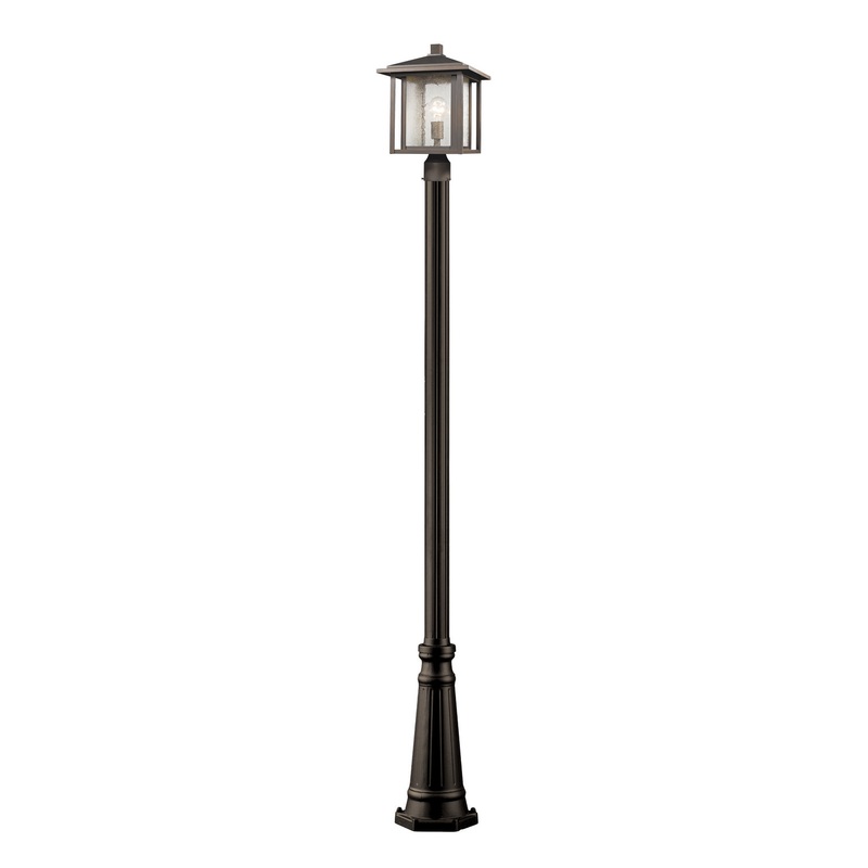 Z-Lite 554PHB-519P-ORB Aspen One Light Outdoor Post Mount, Oil Rubbed Bronze