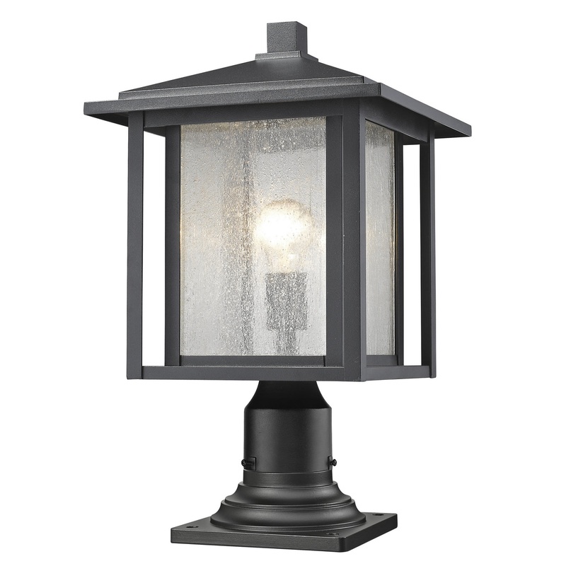 Z-Lite 554PHB-533PM-BK Aspen One Light Outdoor Pier Mount, Black