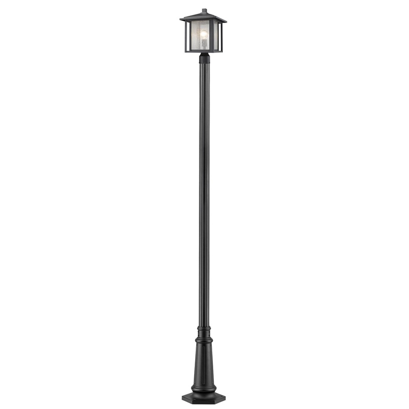 Z-Lite 554PHB-557P-BK Aspen One Light Outdoor Post Mount, Black