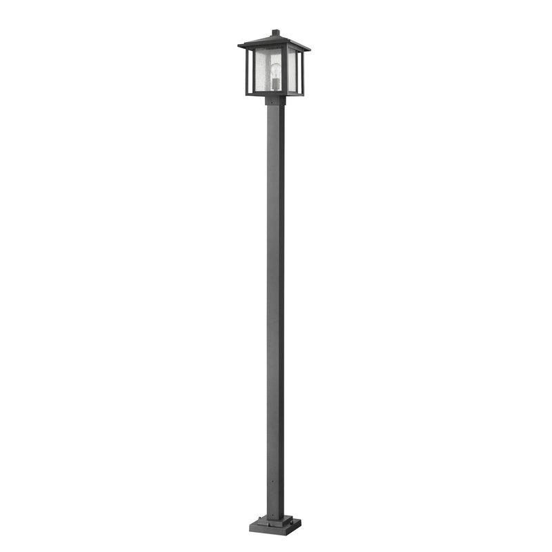 Z-Lite 554PHBS-536P-BK Aspen One Light Outdoor Post Mount, Black