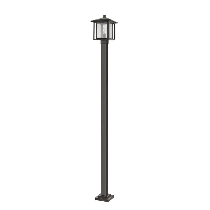 Z-Lite 554PHBS-536P-ORB Aspen One Light Outdoor Post Mount, Oil Rubbed Bronze